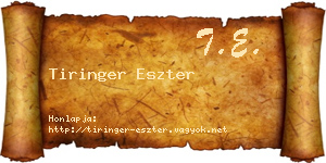 Tiringer Eszter névjegykártya